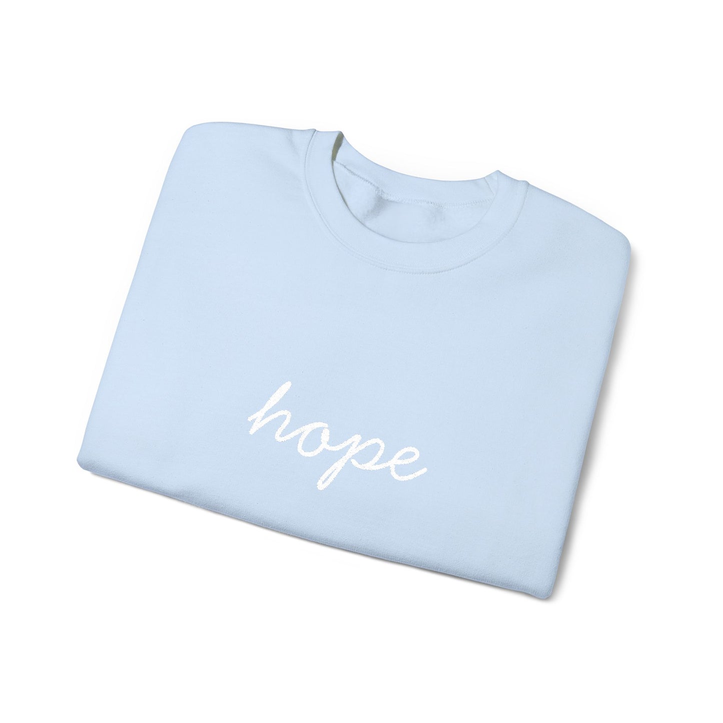 hope Script Crewneck Sweatshirt - white stitching