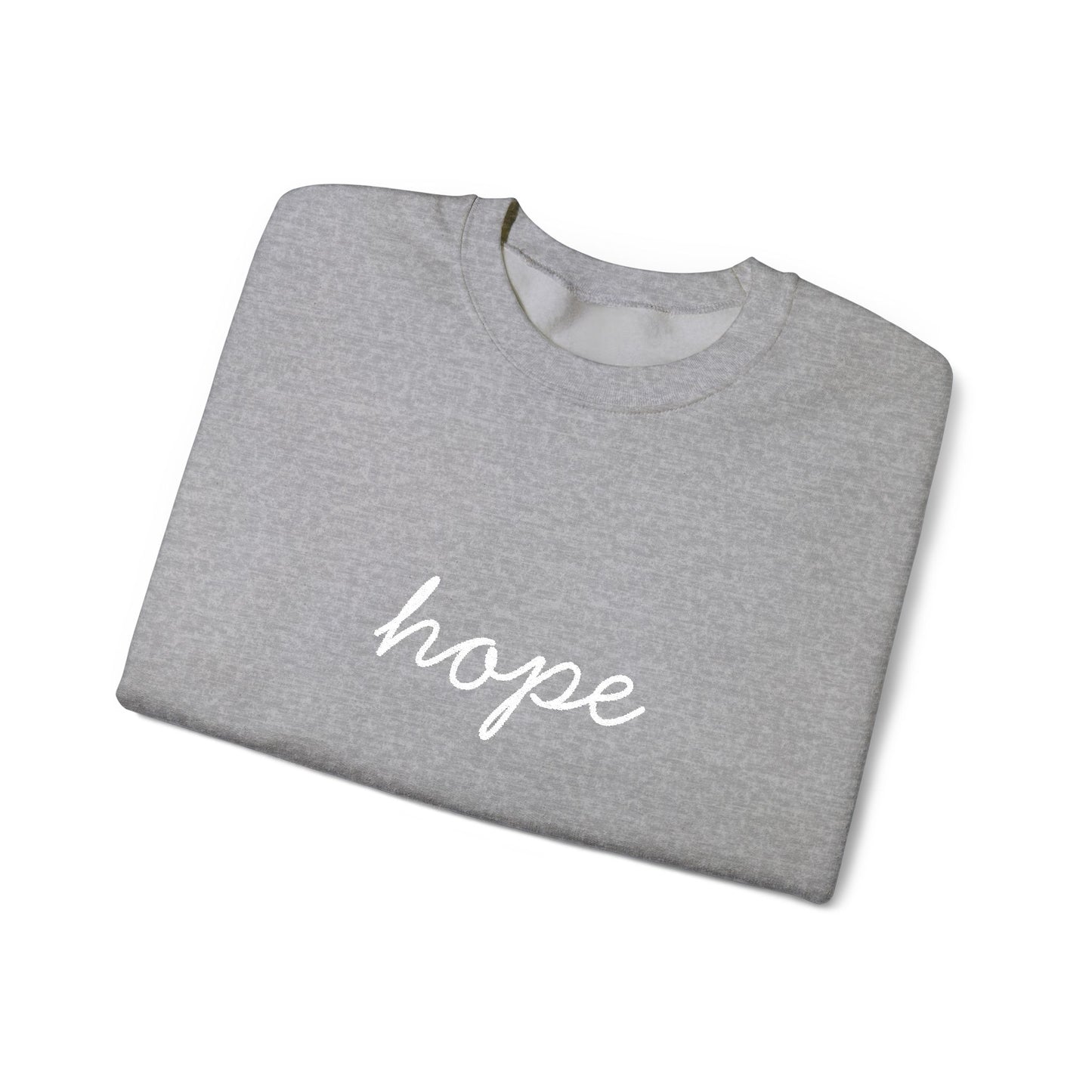 hope Script Crewneck Sweatshirt - white stitching