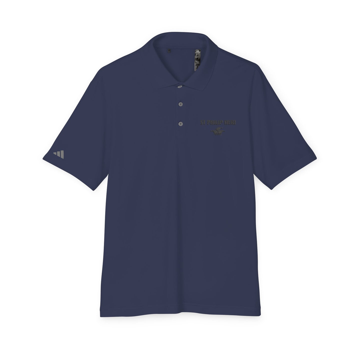 St. Philip Neri Performance Polo — Lightweight Athletic Golf Shirt BLACK stitching