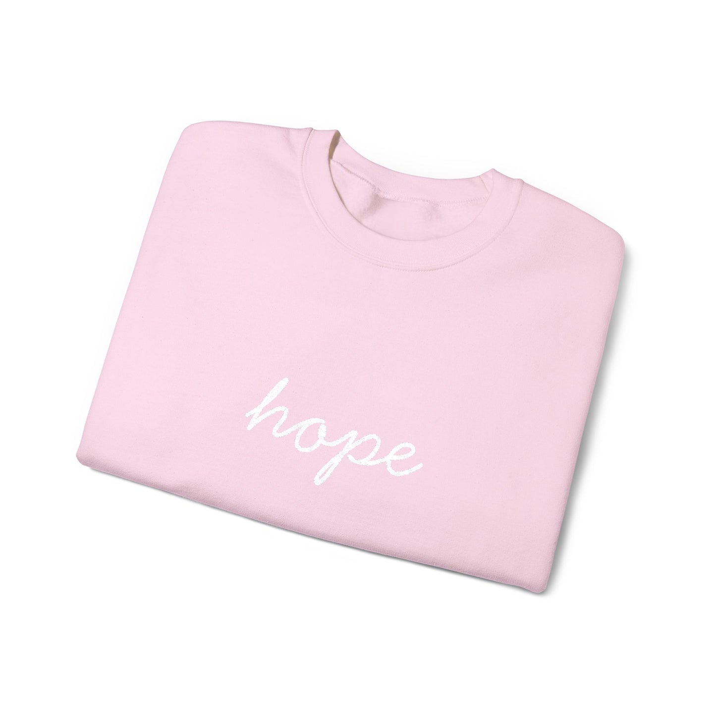 hope Script Crewneck Sweatshirt - white stitching