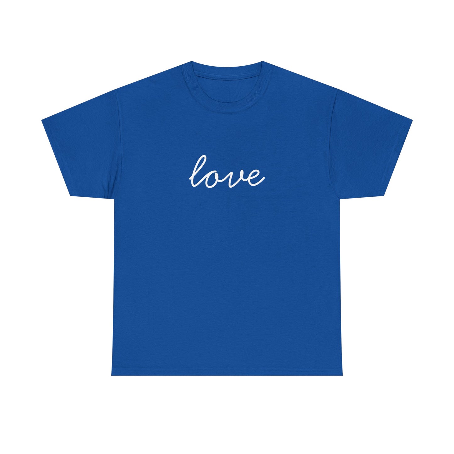 Love Script T-Shirt —white Printing