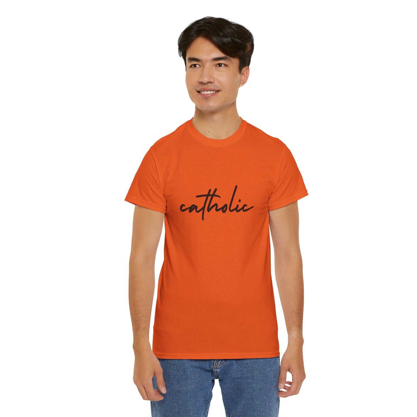 Catholic Script T-Shirt —Black Printing