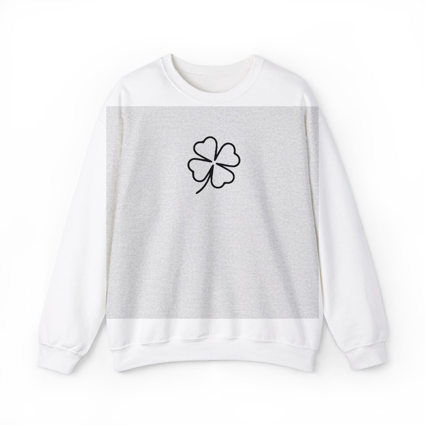 Shamrock Embroidered Crewneck Sweatshirt - Black Stitching