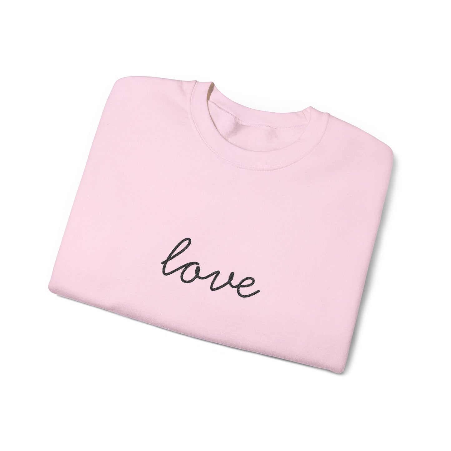 love Script Crewneck Sweatshirt - black stitching