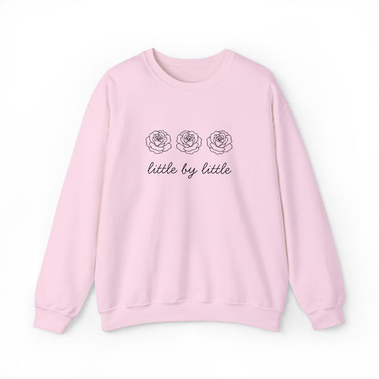Little by little Embroidered Crewneck Sweatshirt - black stitches