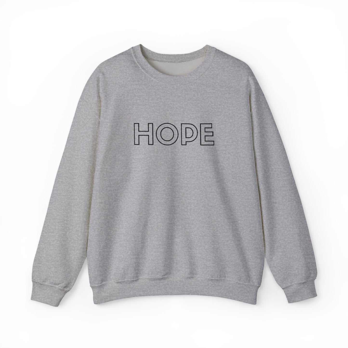 HOPE Embroidered Crewneck Sweatshirt - Black Stitching