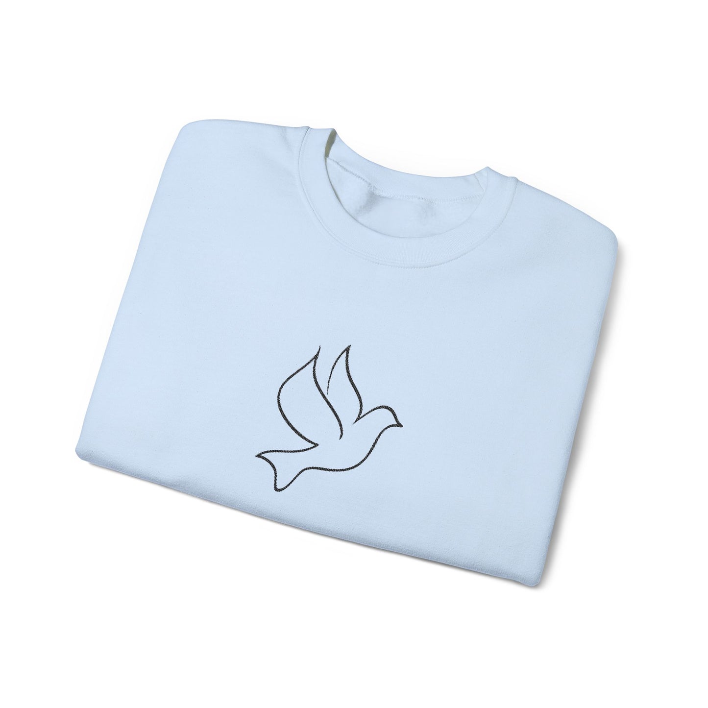 Dove Embroidered Crewneck Sweatshirt - Black Stitching