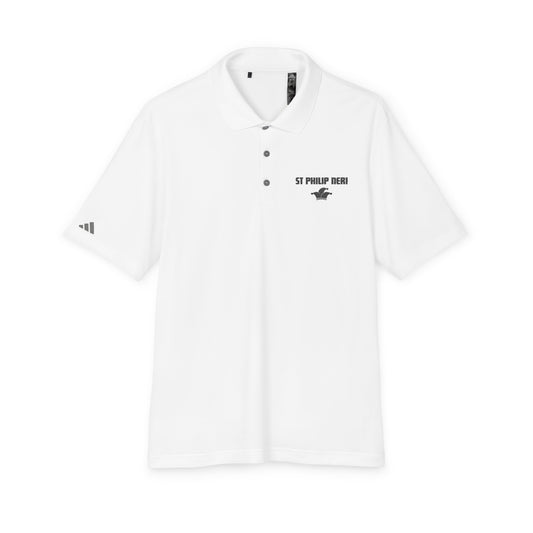 St. Philip Neri Performance Polo — Lightweight Athletic Golf Shirt BLACK stitching