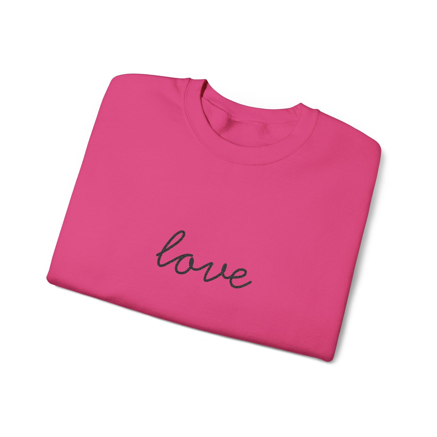 love Script Crewneck Sweatshirt - black stitching