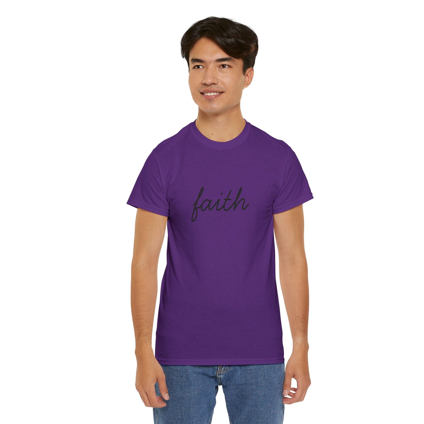 Faith Script T-Shirt —Black Printing