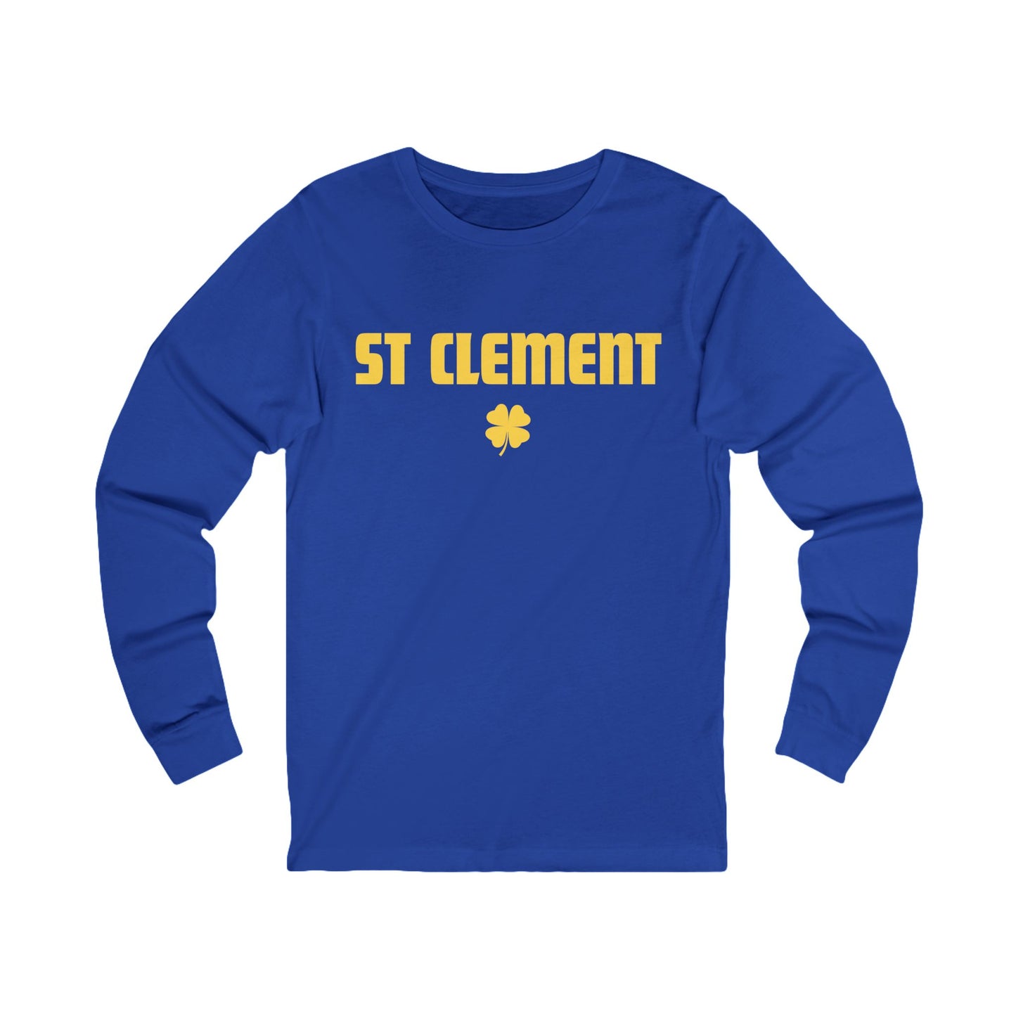 St Clement YELLOW print with shamrock Long Sleeve Tee