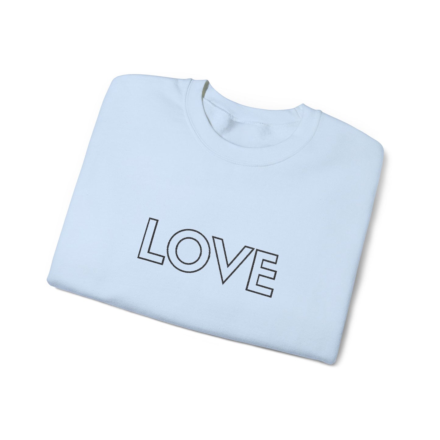 LOVE Embroidered Crewneck Sweatshirt - Black Stitching