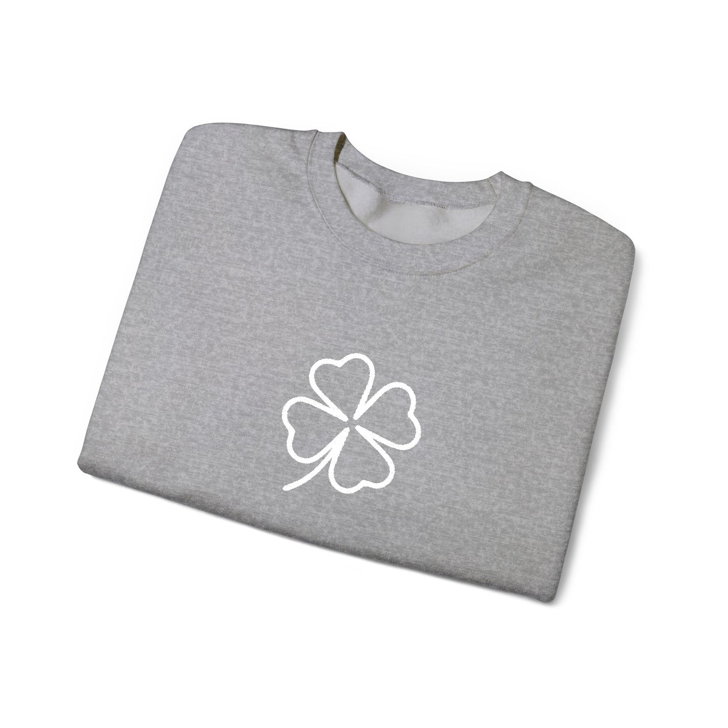 Shamrock Embroidered Crewneck Sweatshirt - White Stitching