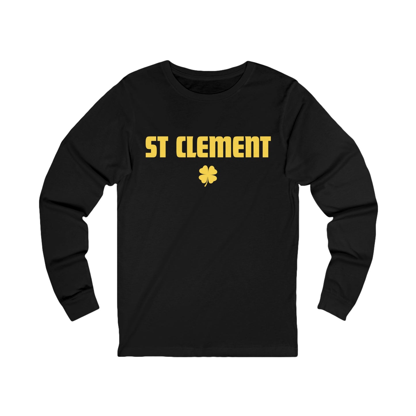 St Clement YELLOW print with shamrock Long Sleeve Tee