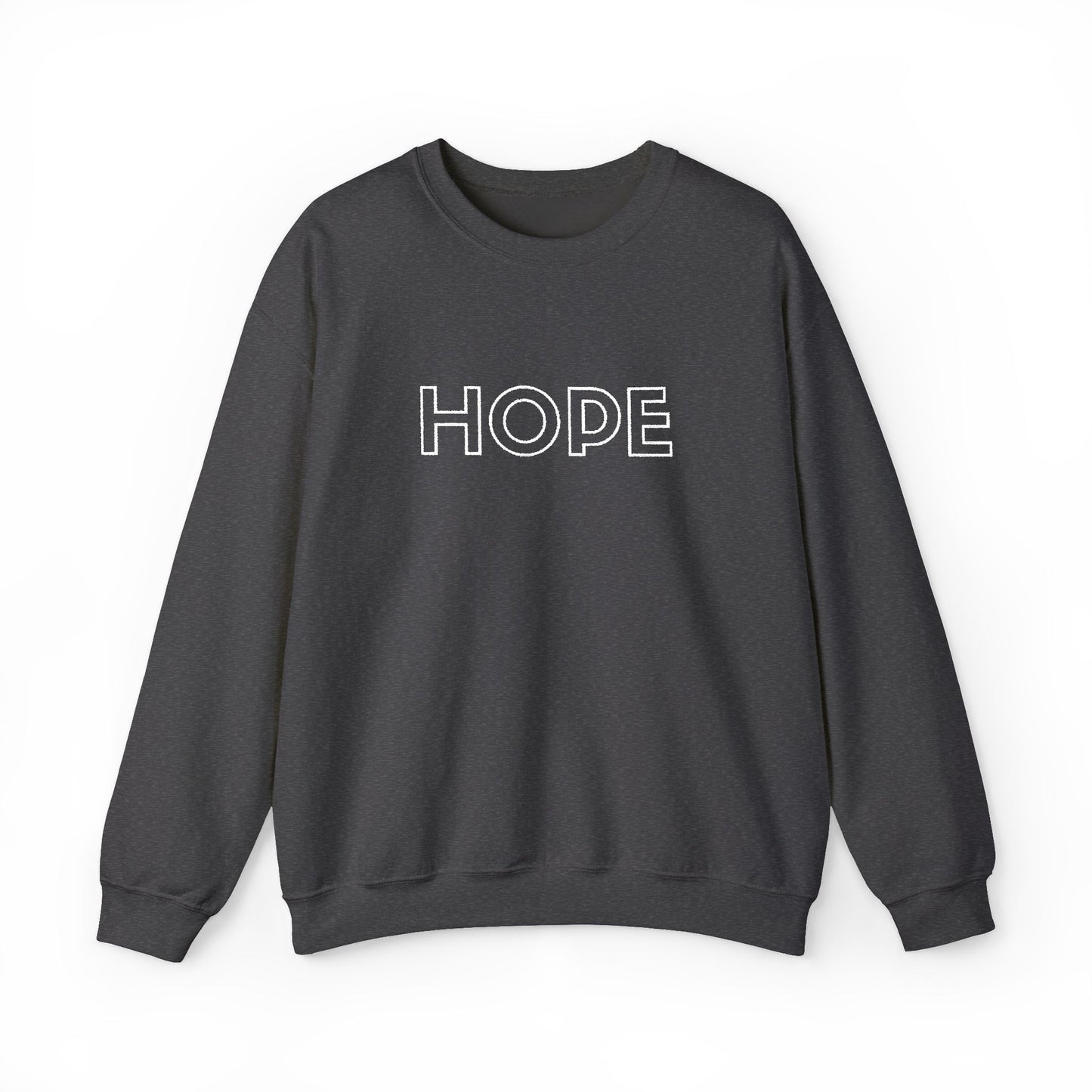 HOPE Embroidered Crewneck Sweatshirt - White stitching