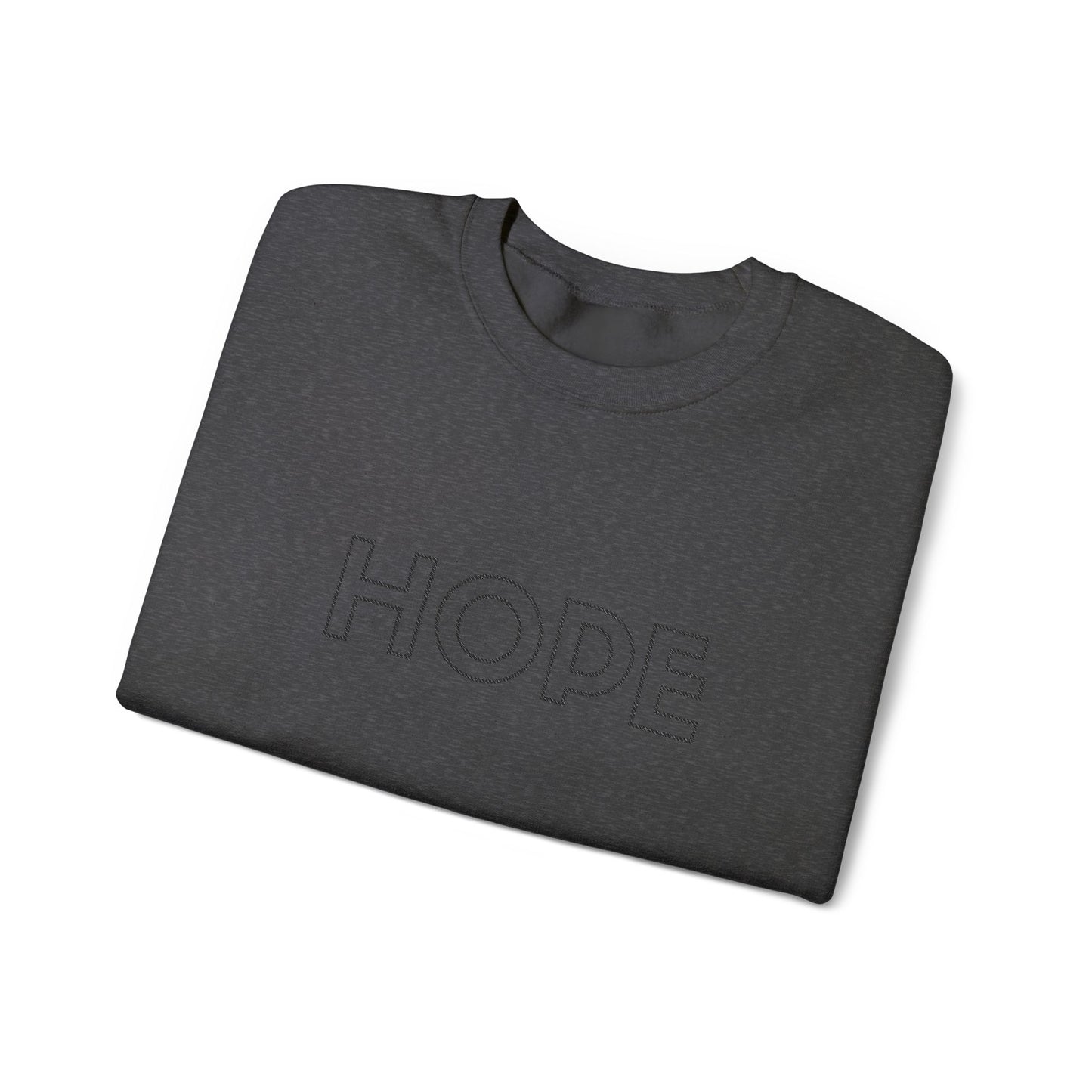 HOPE Embroidered Crewneck Sweatshirt - Black Stitching