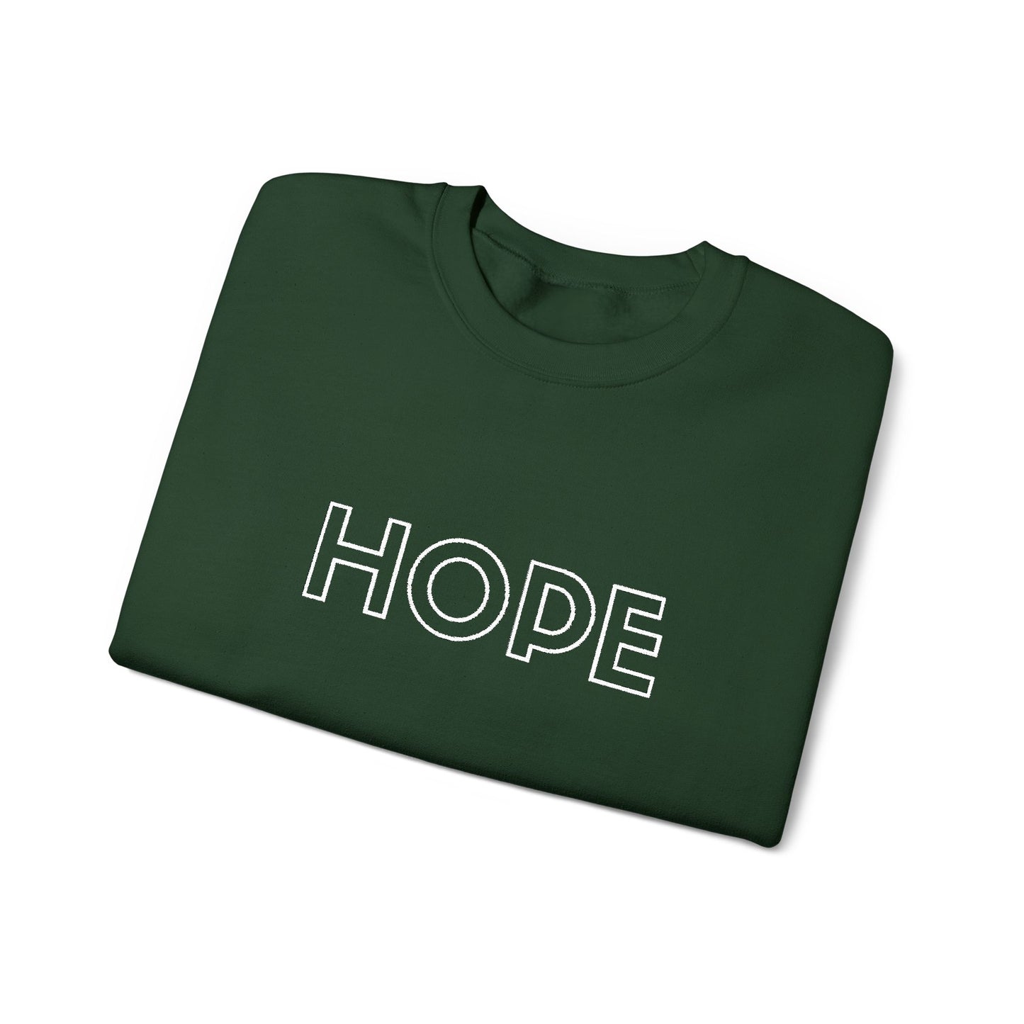 HOPE Embroidered Crewneck Sweatshirt - White stitching