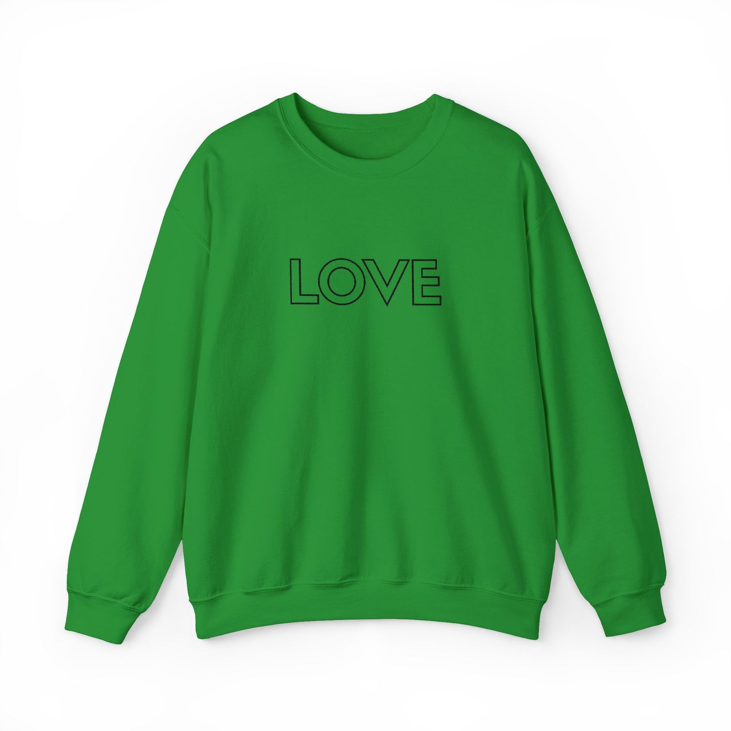 LOVE Embroidered Crewneck Sweatshirt - Black Stitching