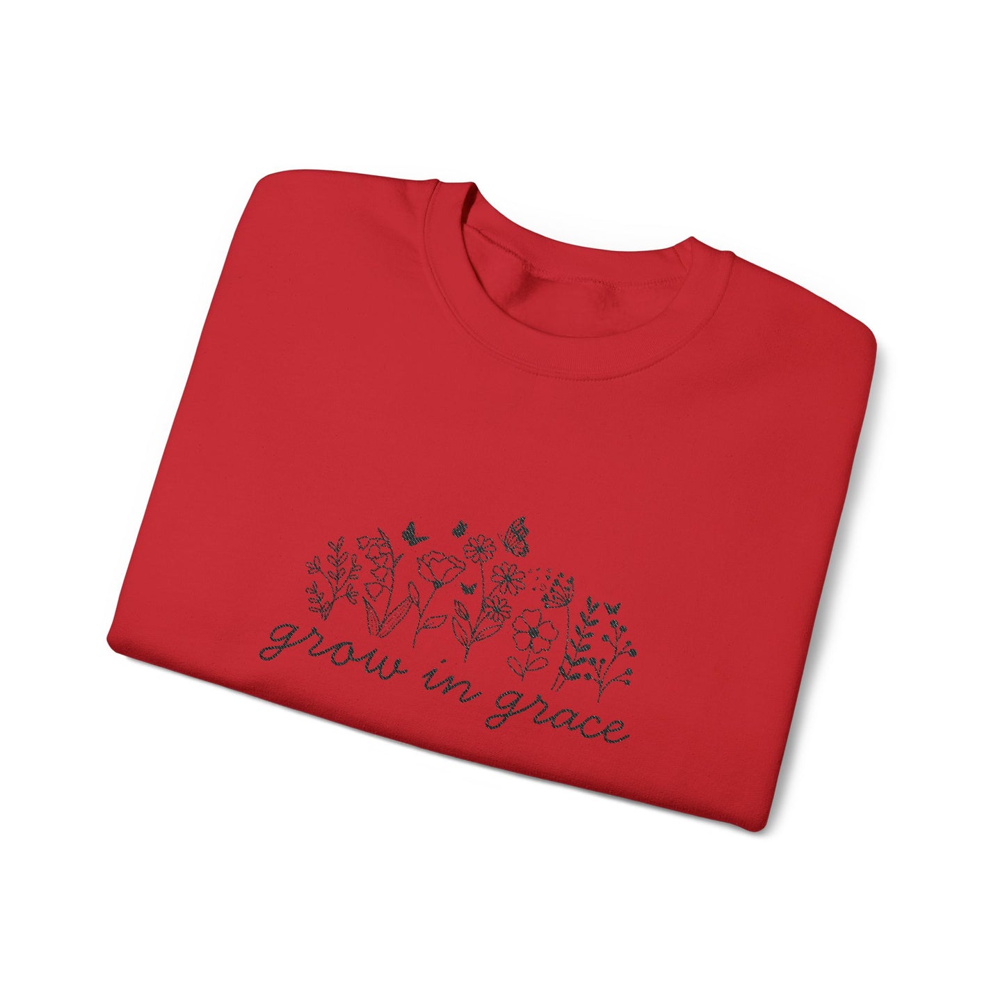 Grow in grace Crewneck Sweatshirt - black stitching