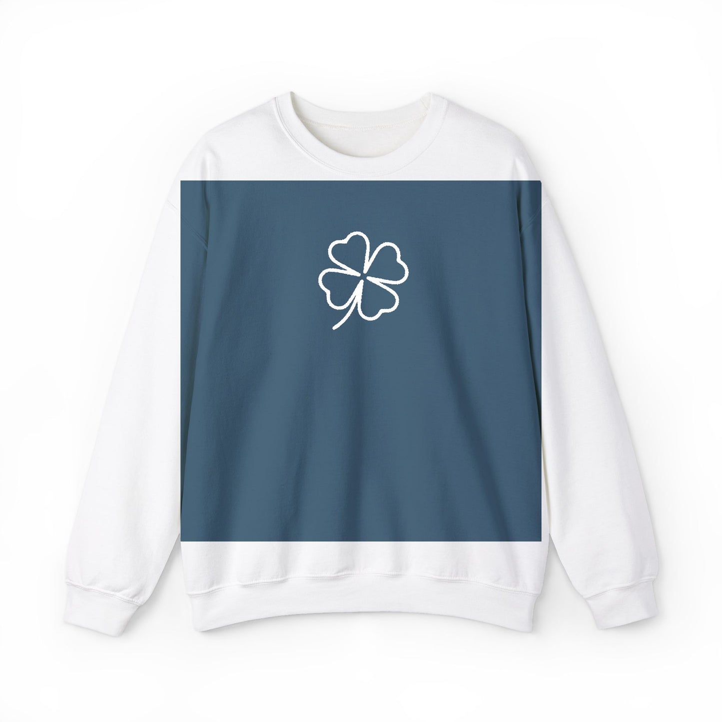 Shamrock Embroidered Crewneck Sweatshirt - White Stitching