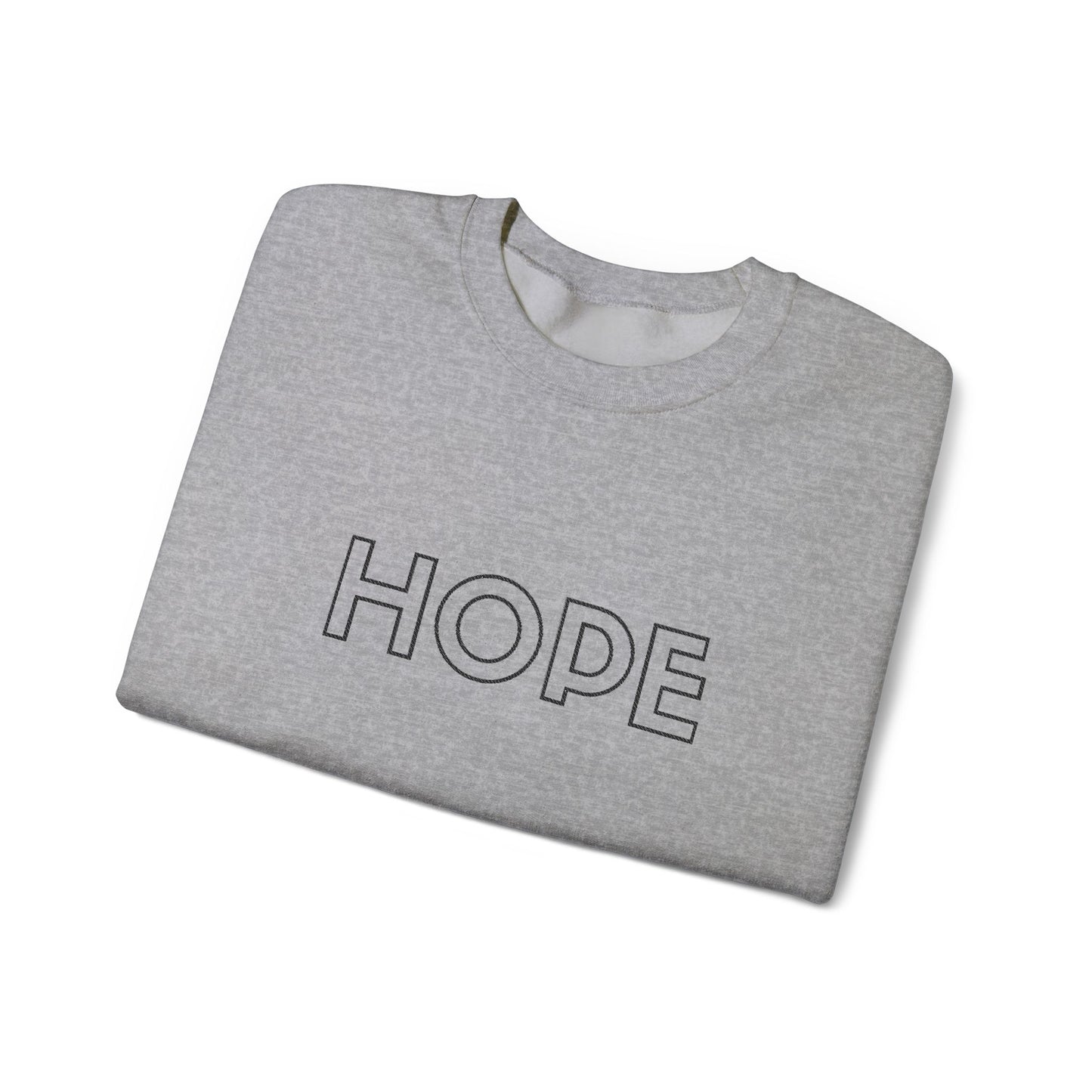 HOPE Embroidered Crewneck Sweatshirt - Black Stitching