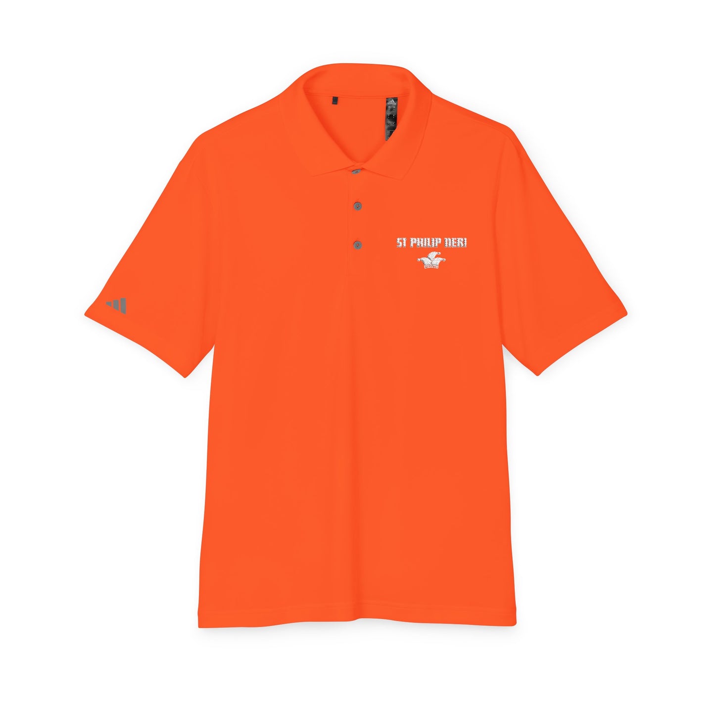 St. Philip Neri Performance Polo — Lightweight Athletic Golf Shirt WHITE stitching