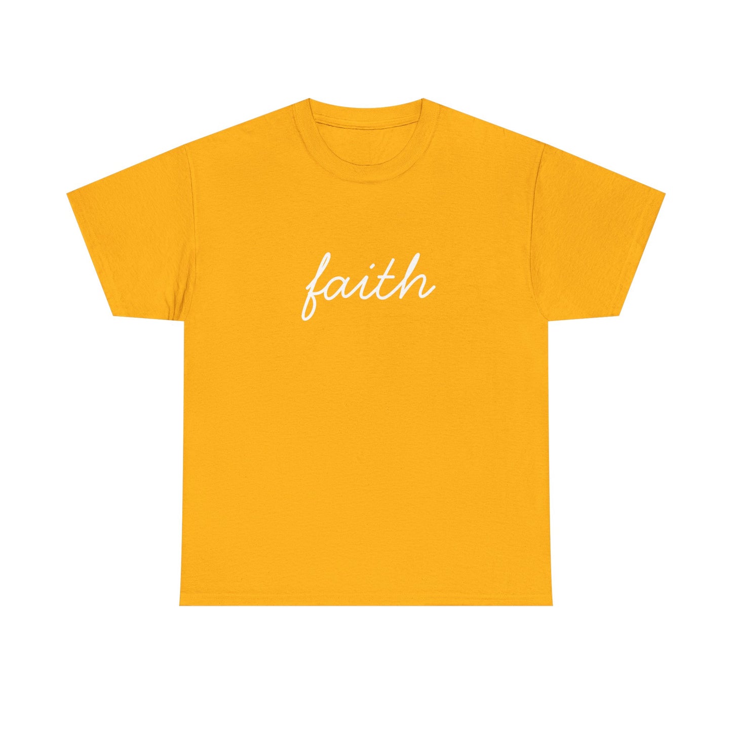Faith Script T-Shirt —White Printing
