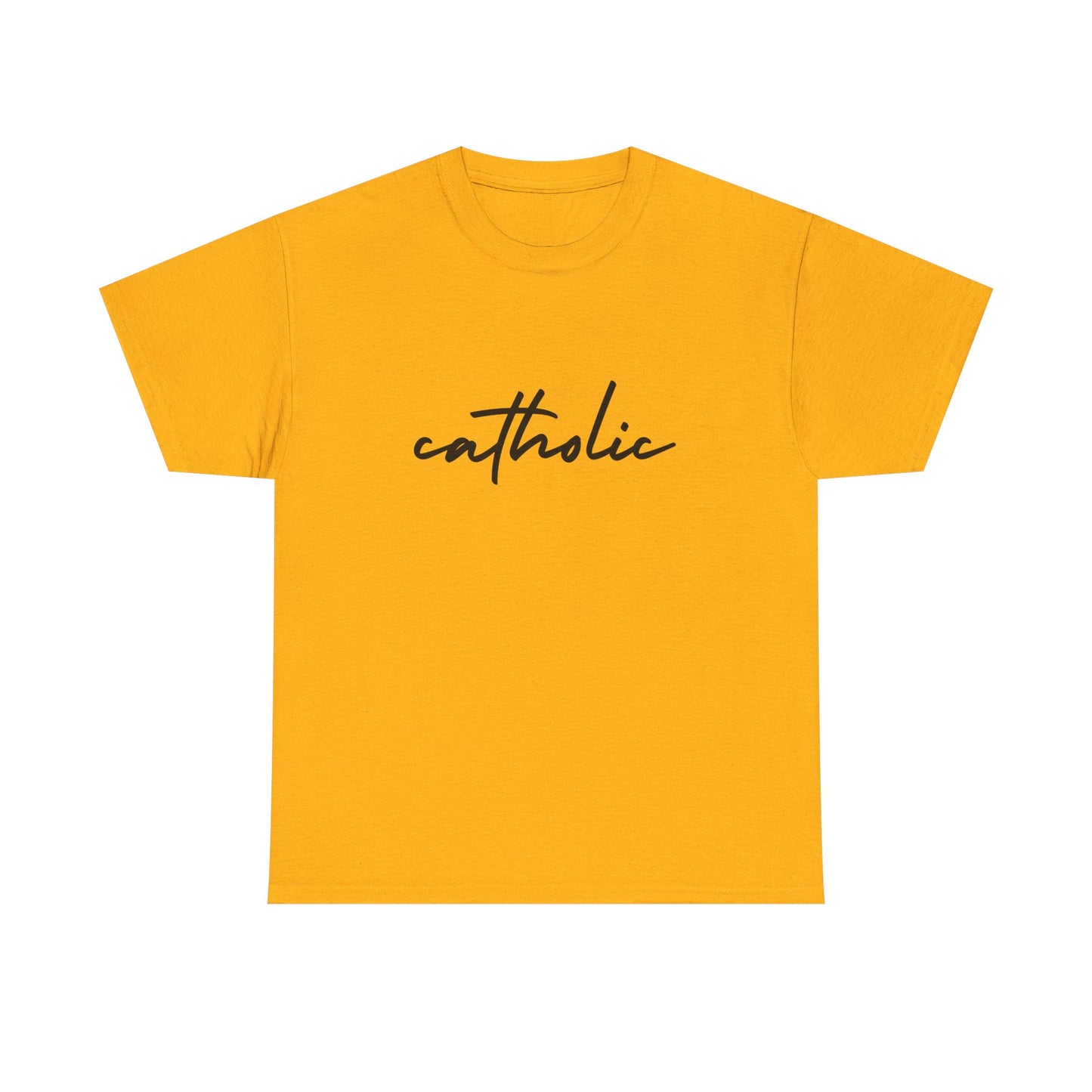 Catholic Script T-Shirt —Black Printing