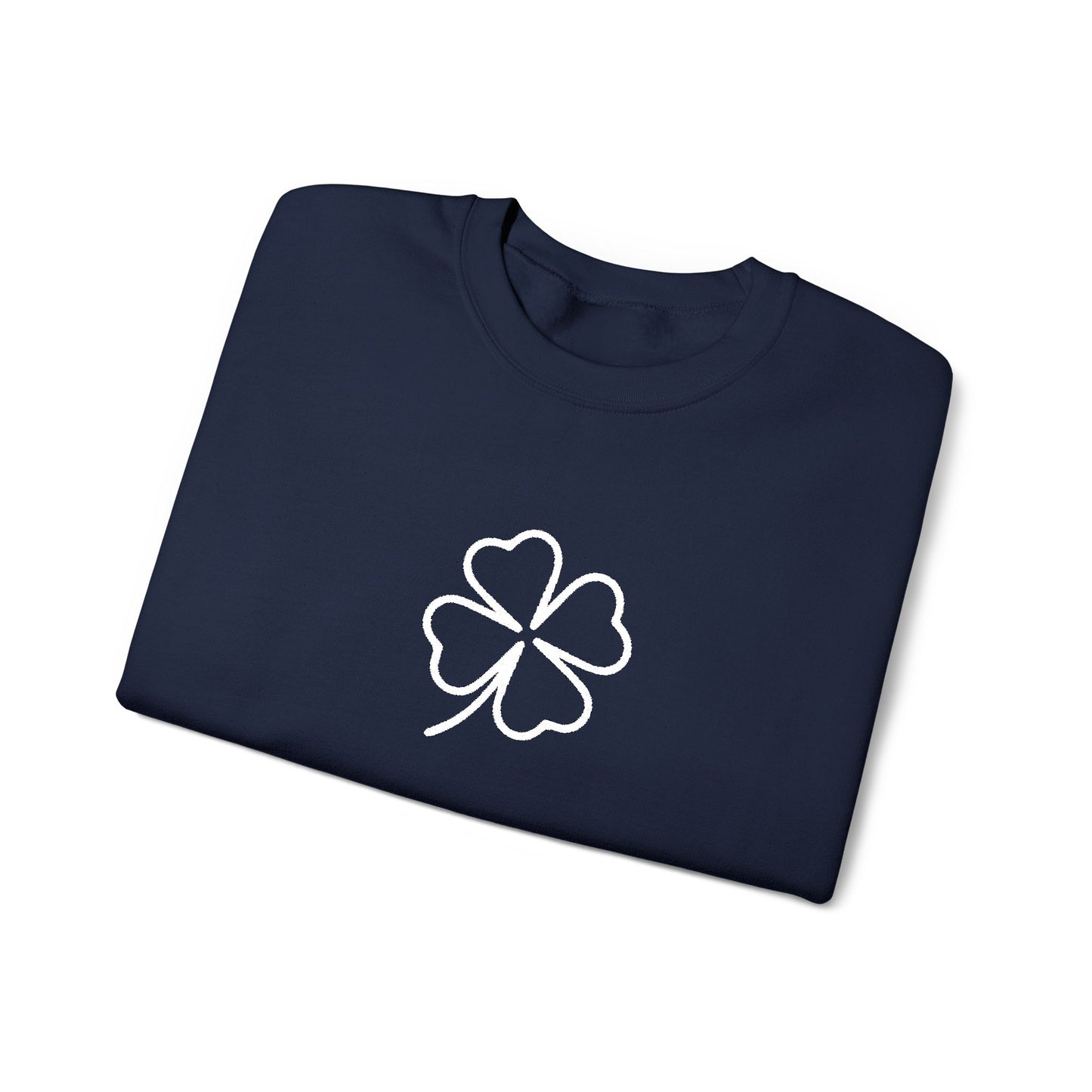 Shamrock Embroidered Crewneck Sweatshirt - White Stitching