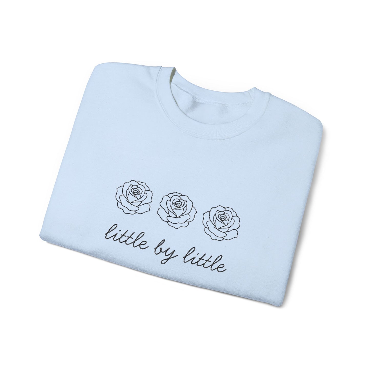 Little by little Embroidered Crewneck Sweatshirt - black stitches