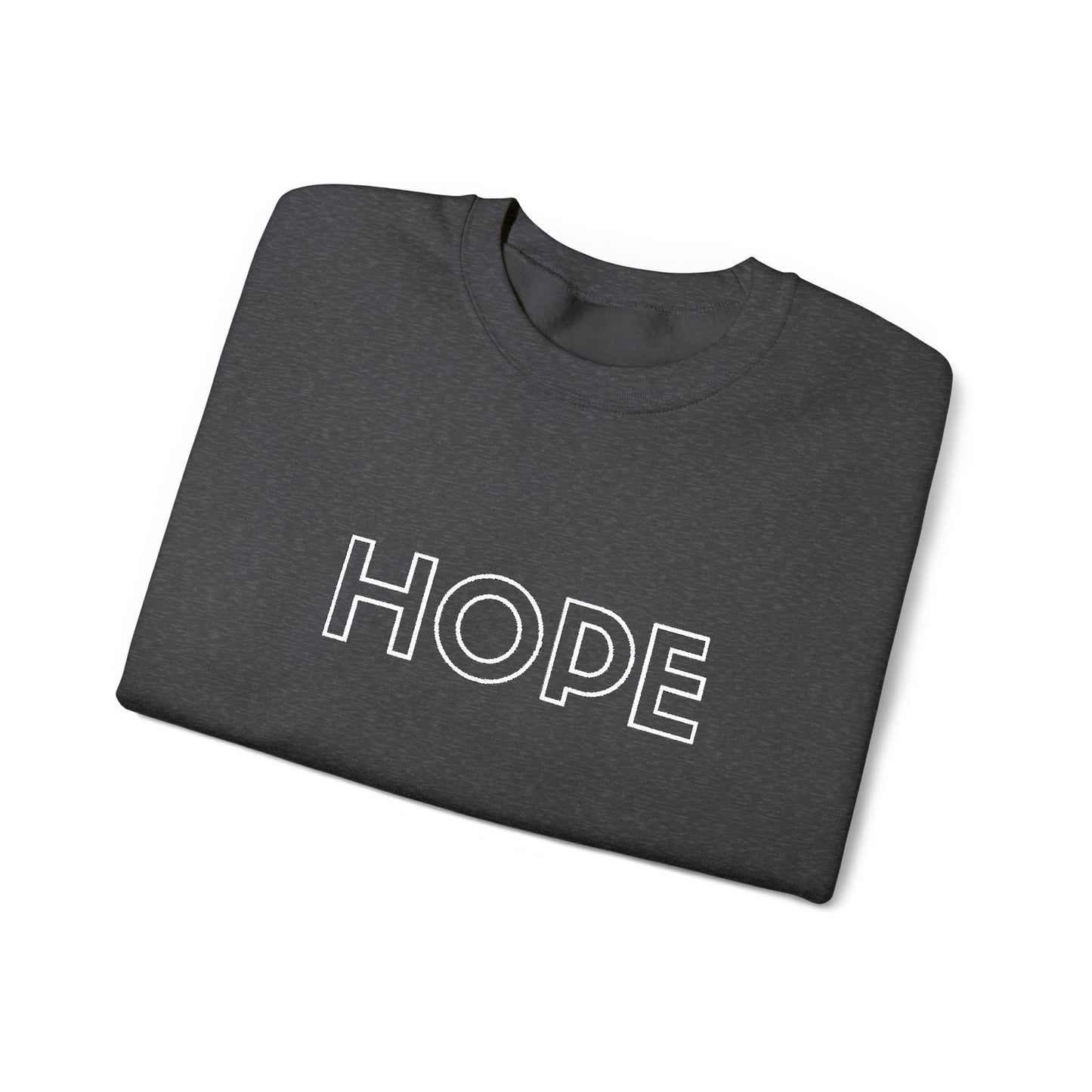 HOPE Embroidered Crewneck Sweatshirt - White stitching