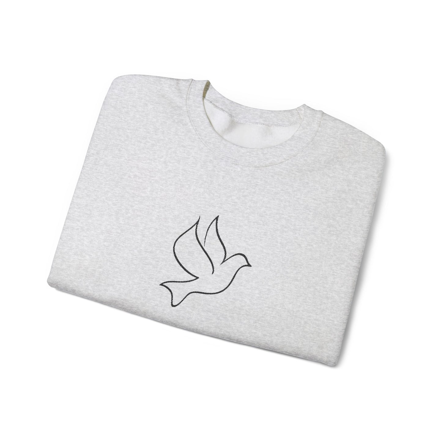 Dove Embroidered Crewneck Sweatshirt - Black Stitching