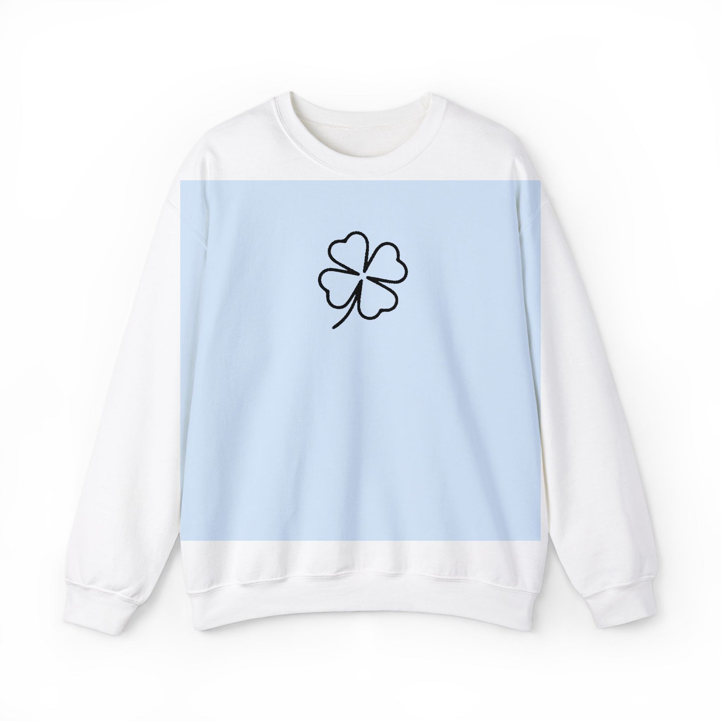 Shamrock Embroidered Crewneck Sweatshirt - Black Stitching