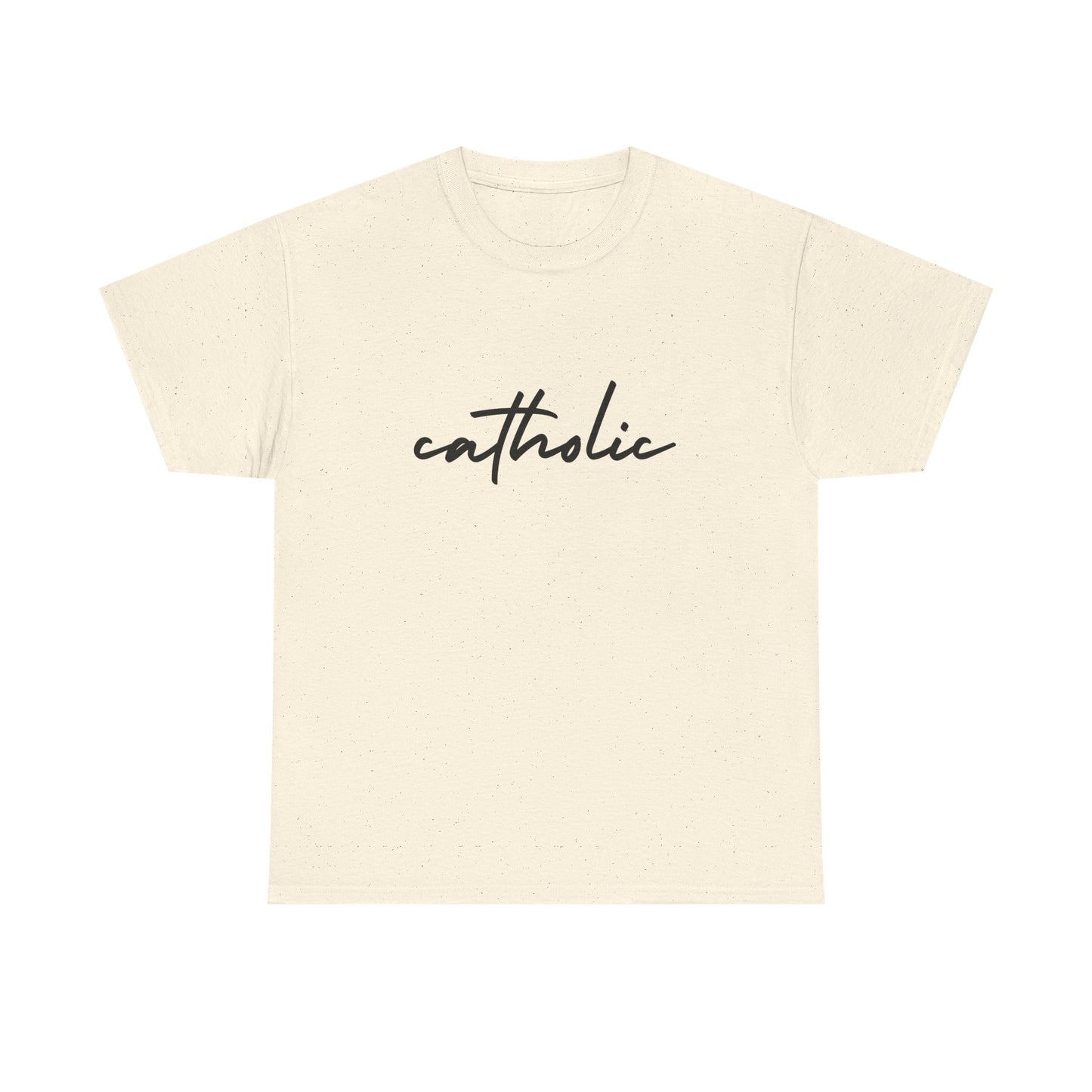 Catholic Script T-Shirt —Black Printing