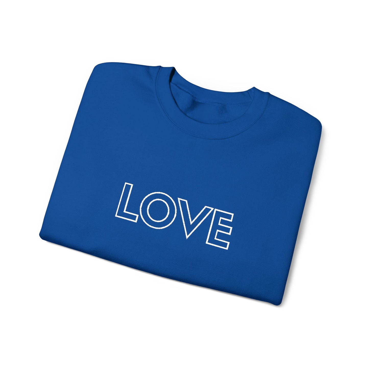 LOVE Embroidered Crewneck Sweatshirt - White stitching
