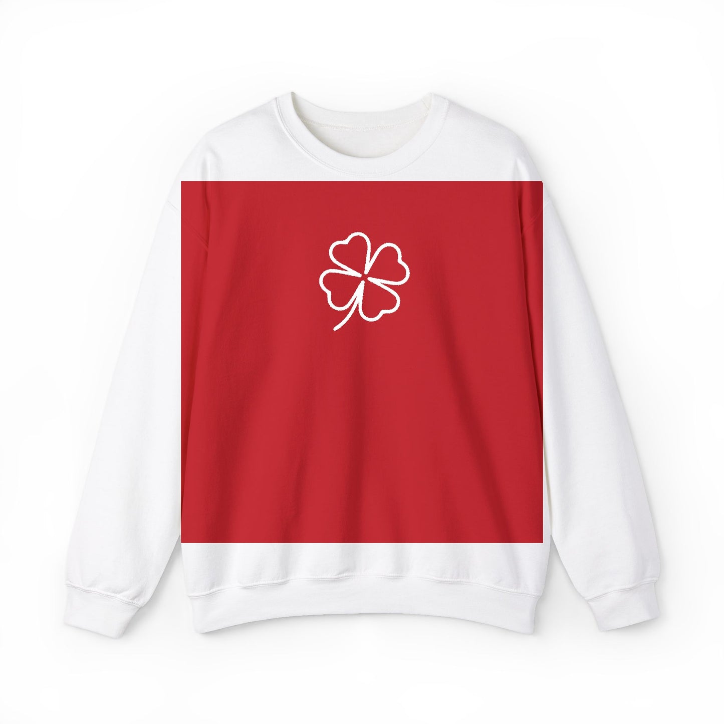 Shamrock Embroidered Crewneck Sweatshirt - White Stitching