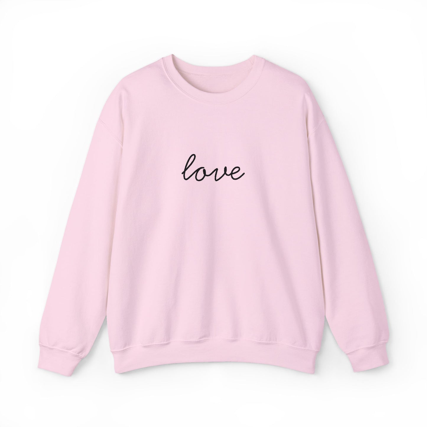 love Script Crewneck Sweatshirt - black stitching