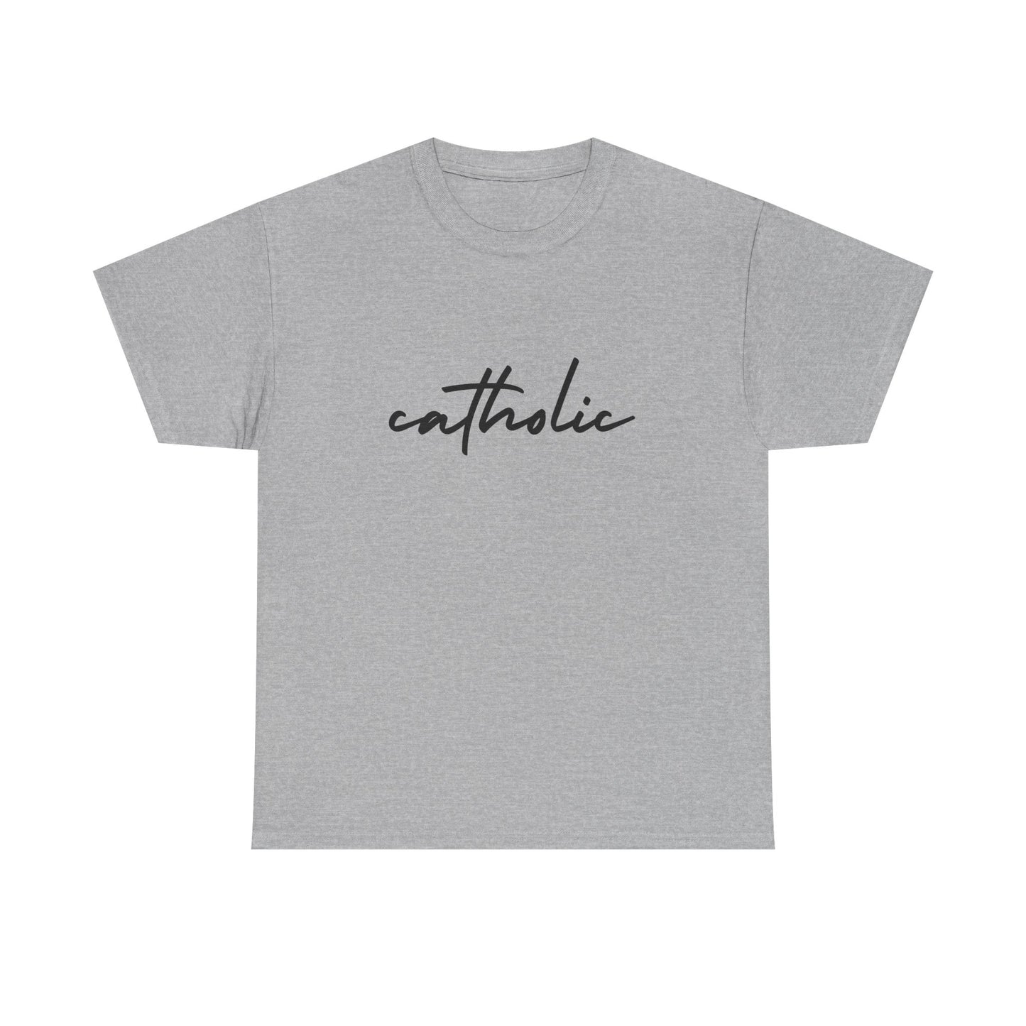Catholic Script T-Shirt —Black Printing