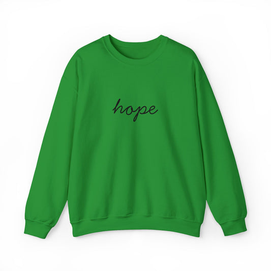 hope Script Crewneck Sweatshirt - black stitching
