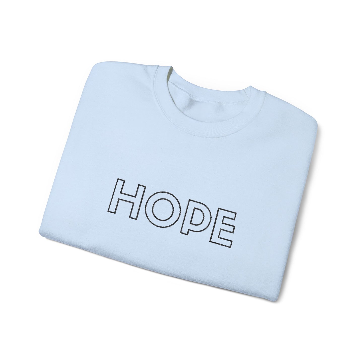 HOPE Embroidered Crewneck Sweatshirt - Black Stitching