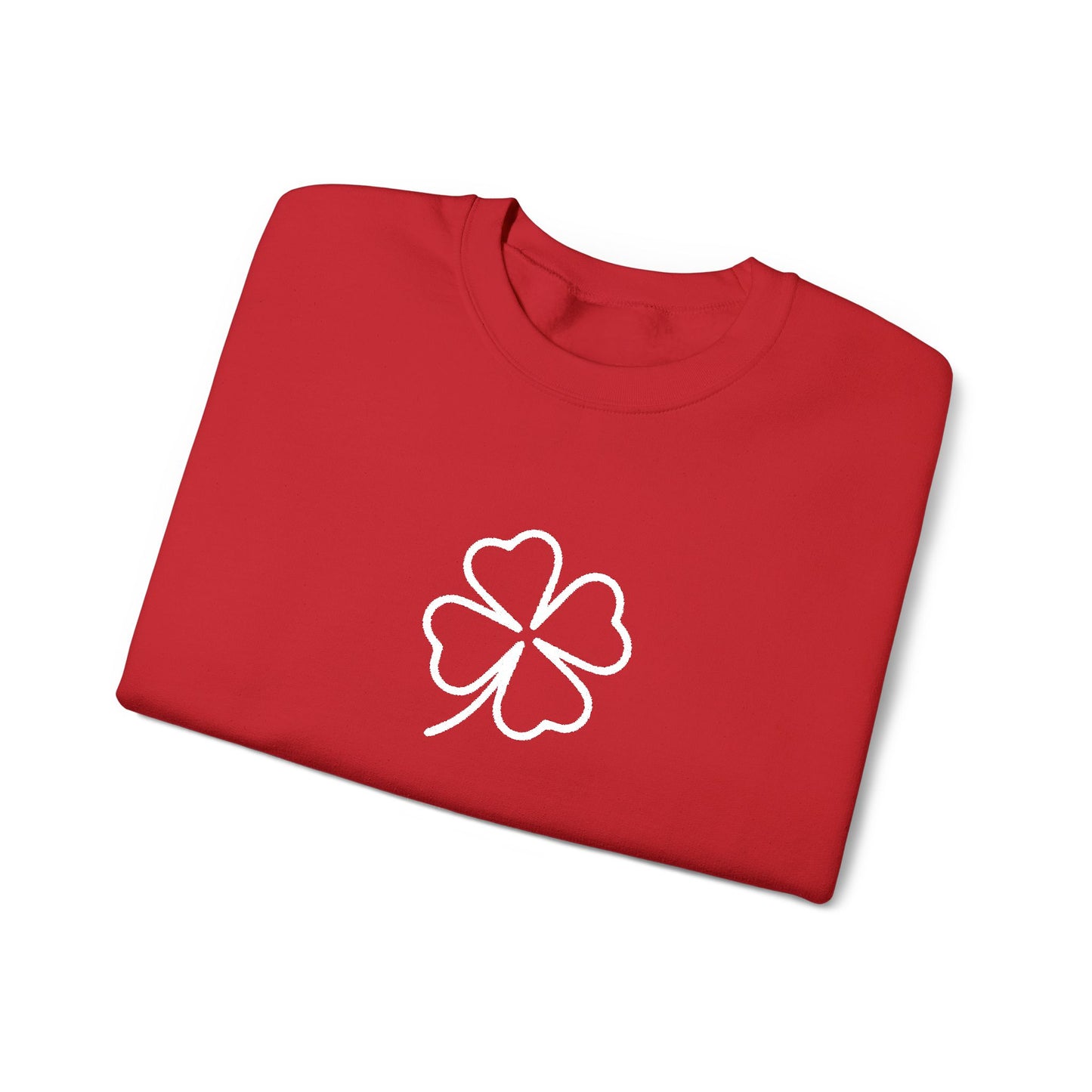 Shamrock Embroidered Crewneck Sweatshirt - White Stitching