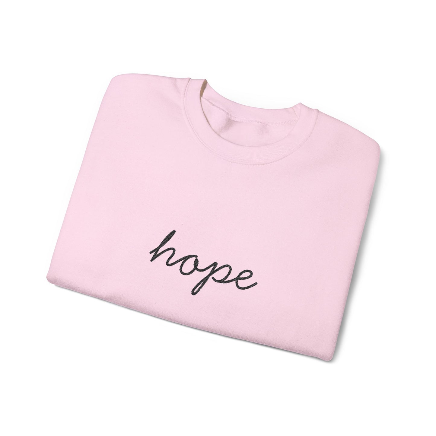 hope Script Crewneck Sweatshirt - black stitching