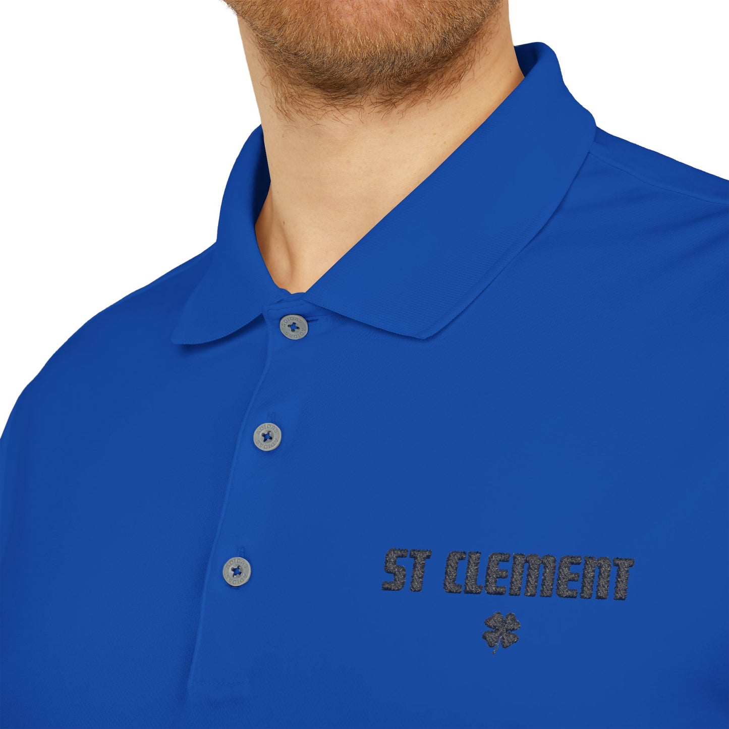 St. Clement Performance Polo — Lightweight Athletic Golf Shirt BLACK stitching