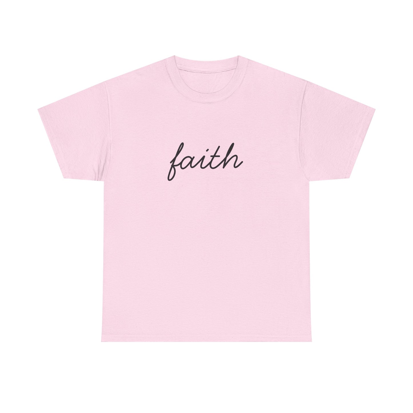 Faith Script T-Shirt —Black Printing
