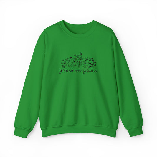 Grow in grace Crewneck Sweatshirt - black stitching