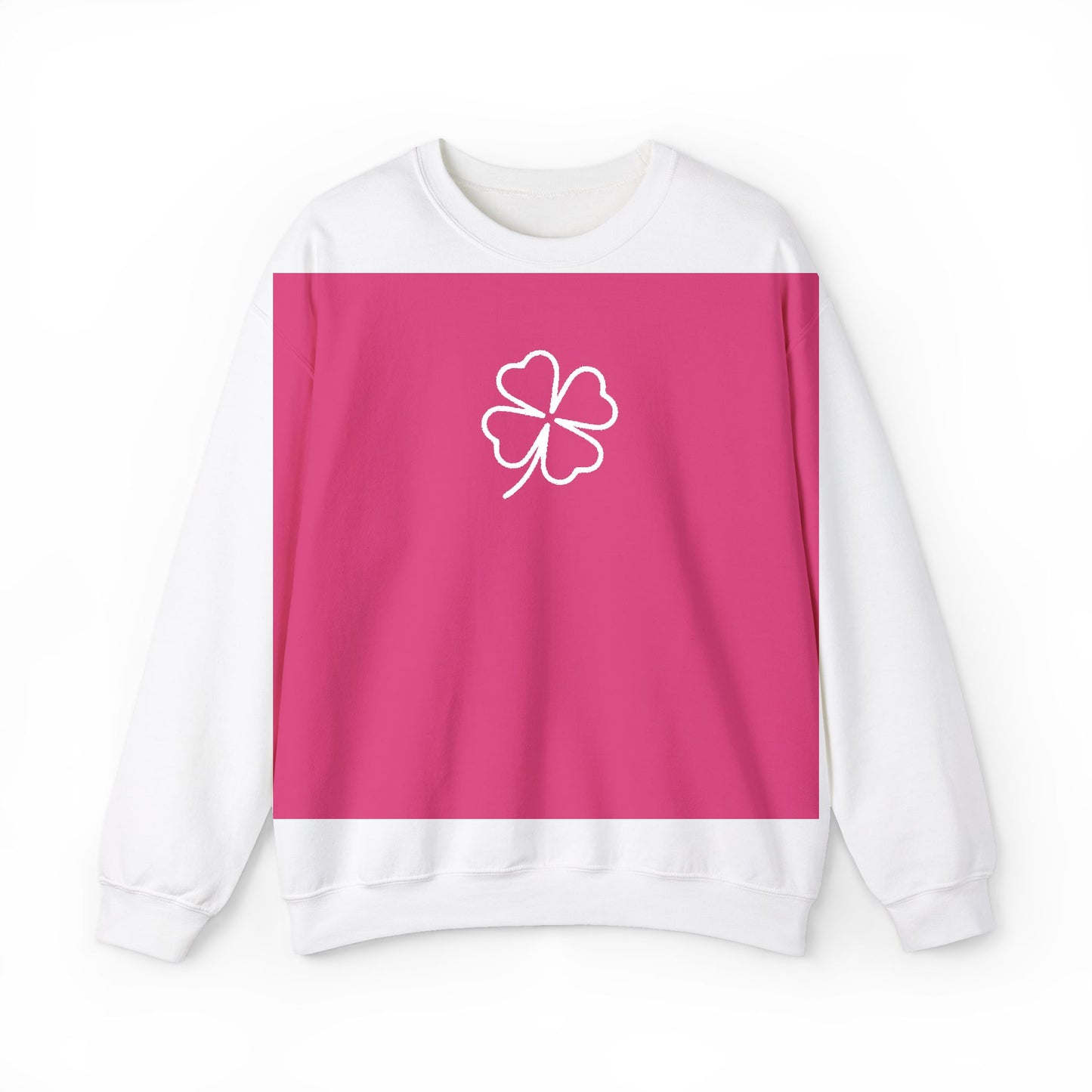 Shamrock Embroidered Crewneck Sweatshirt - White Stitching