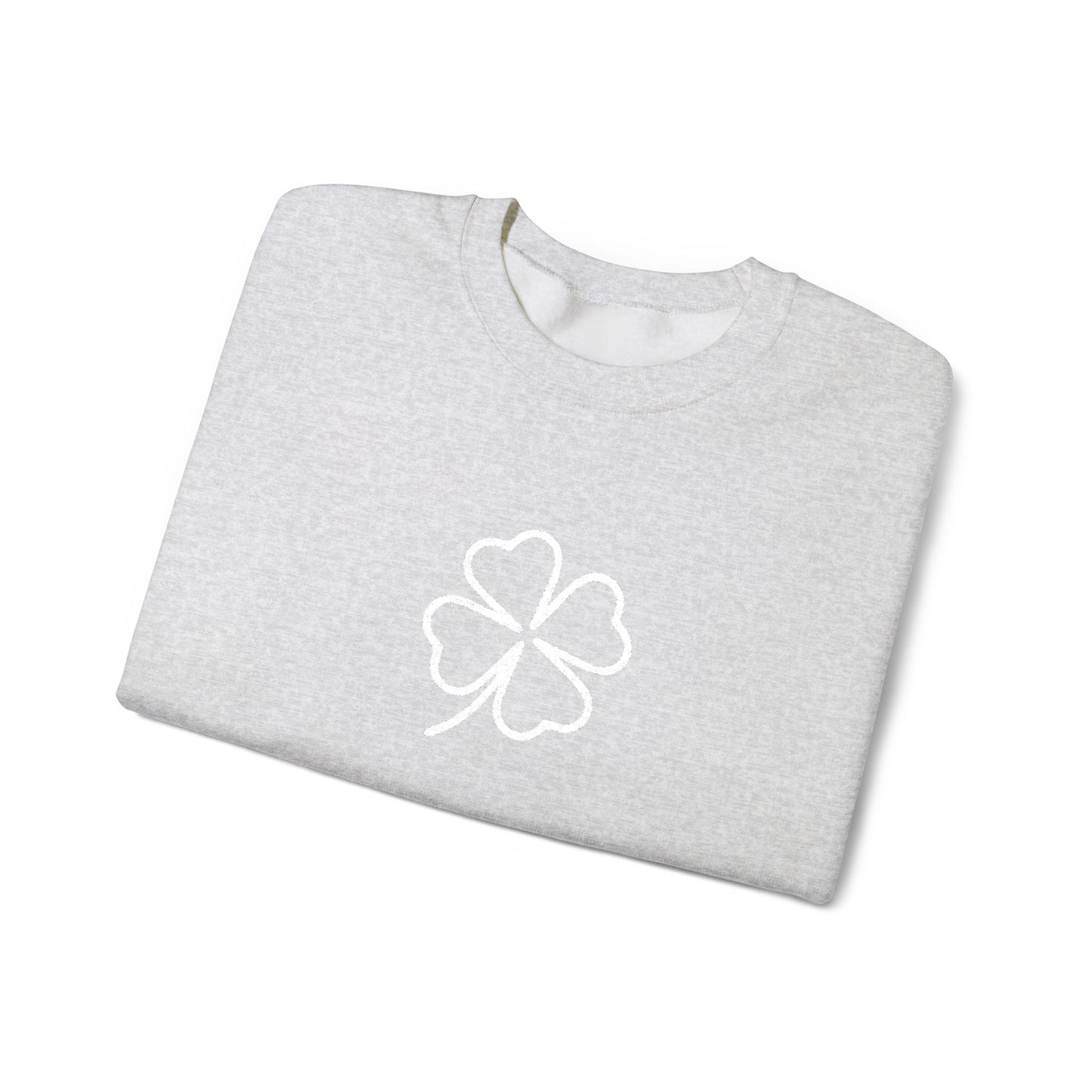 Shamrock Embroidered Crewneck Sweatshirt - White Stitching