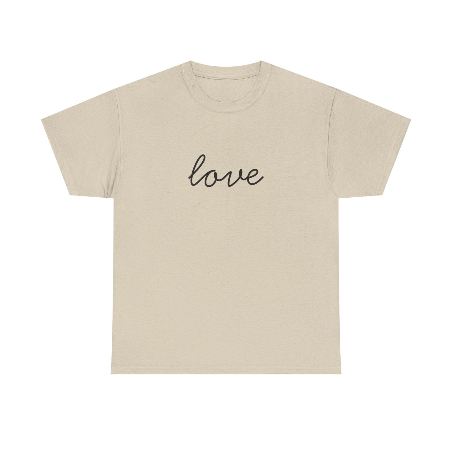 Love Script T-Shirt —Black Printing