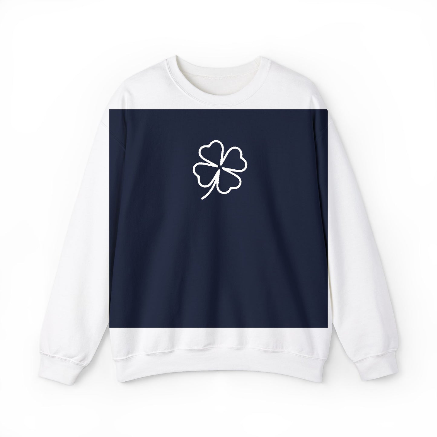 Shamrock Embroidered Crewneck Sweatshirt - White Stitching