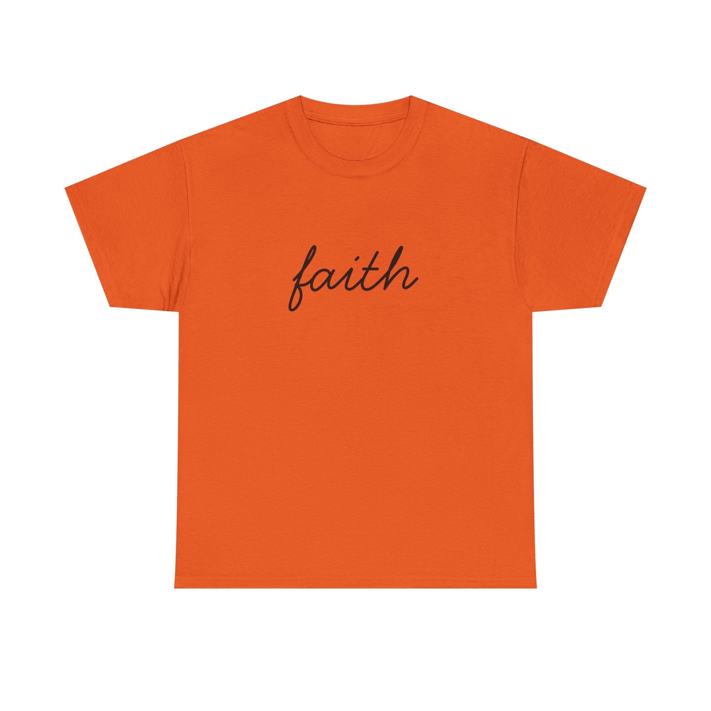 Faith Script T-Shirt —Black Printing